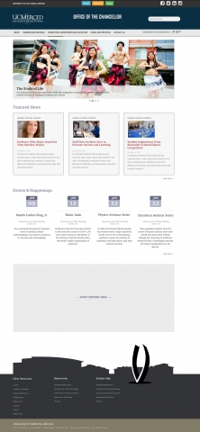Yosemite is the name of a new responsive website template offered by University Communications. Three template options, including one with a full-sized slider, are available.