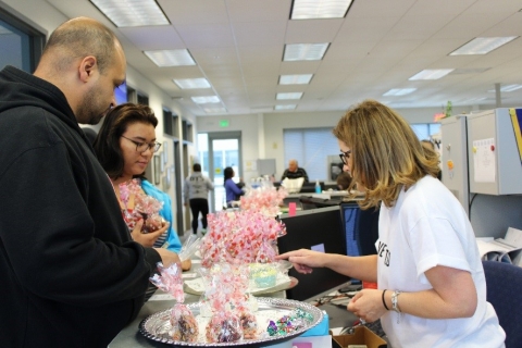Staff members support UC Merced’s annual United Way campaign in a variety of ways, including hosting bake sales. 