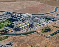 Aerial view of the University of California, Merced, campus.