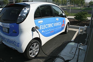 Electric vehicles are just one of the many ways people can help reduce the campus's carbon footprint.