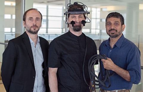 Professors Carpin, Spivey and Balasubramaniam (from left) are working on a new NSF-funded project.