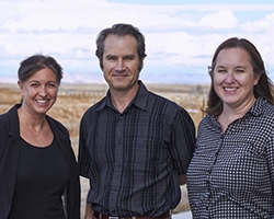 From left: Holley Moyes, Shawn Newsam and Erin Mutch