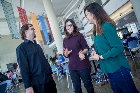 Professors Michael Spivey, Teenie Matlock and Stephanie Shih (from left to right)