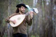 A performer plays a lute for UC Merced's “ Shakespeare in Yosemite” events in April.