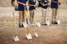 Shovels used for the Merced 2020 Project groundbreaking