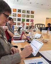 CUCSA delegates at work during a meeting at UC Merced