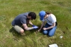 Two citizen scientists collect eDNA from the reserve.