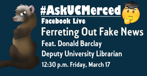 This graphic promotes the new AskUCMerced Facebook Live series.