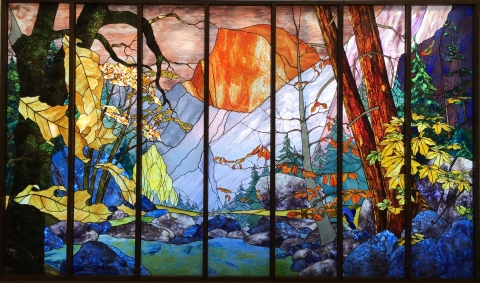 William Poulson's mural "Tissiack," in the UC Merced Library