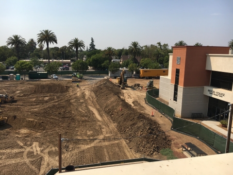 Construction of the Downtown Campus Center is underway.