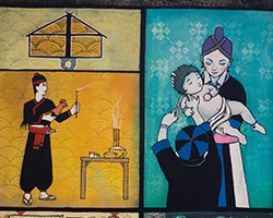 Hmong artwork is on display at the UC Merced Art Gallery.