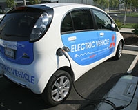 The campus's electric vehicles are helping reduce its carbon footprint.