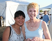 Min Jiang with founding Chancellor Carol Tomlinson-Keasey