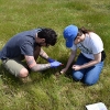 Two citizen scientists collect eDNA from the reserve.